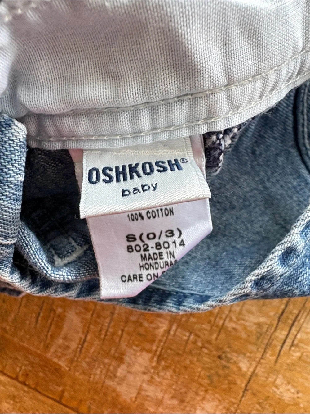 Vintage OshKosh Baby Classic Denim Overalls size 0-3m